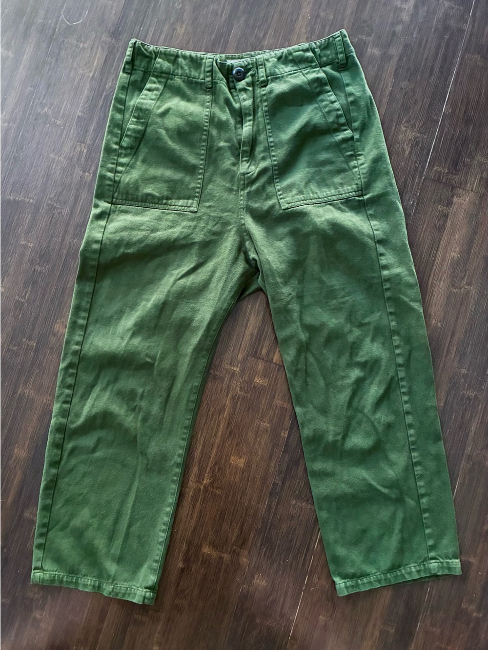 THE GREAT. Dark Green Utility Pants